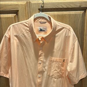 Huk Men's Peach Button Down Shirt